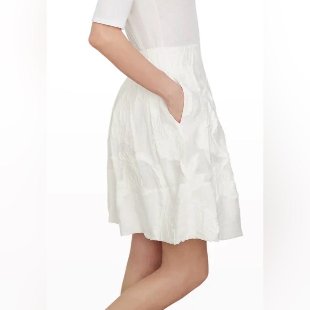 Vince Fil Coupe Tiered Skirt In Optic White